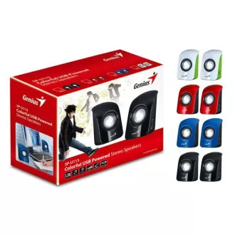 Difuzor GENIUS SP-U115, difuzor portabil, alimentare USB, alb-verde Difuzor GENIUS SP-U115, difuzor portabil, alimentare USB, alb-verde