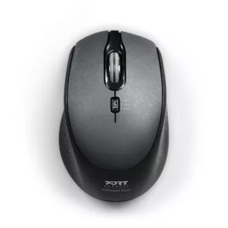 Mouse fără fir PORT SILENT, cheie USB-A/USB-C, 2,4 Ghz, 1600 DPI, negru
