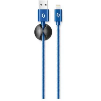 ALIGATOR cablu de date PREMIUM 2A, Lightning, albastru