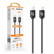 ALIGATOR cablu de date POWER 60W, USB-C/USB-C 3A, lungime 1 m, negru