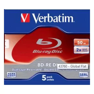 VERBATIM BD-RE DL (pachet de 5) Blu-Ray / Jewel / 2x / 50GB VERBATIM BD-RE DL (pachet de 5) Blu-Ray / Jewel / 2x / 50GB