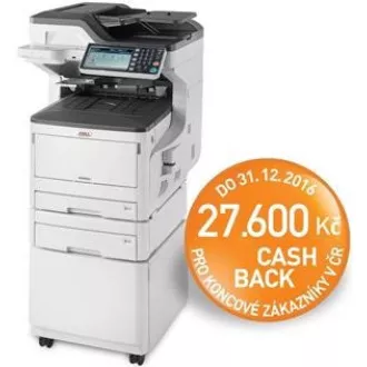 Oki MC853dnct A3 23 ppm ProQ2400DPI, PCL / PS, USB, LAN (Imprimare / Scanare / Copiere / Fax), HDD de 250 GB