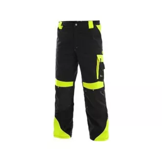 Pantaloni cu talie CXS SIRIUS BRIGHTON, negru-galben, marimea 52