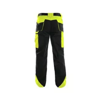 Pantaloni cu talie CXS SIRIUS BRIGHTON, negru-galben, marimea 60