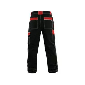 Pantaloni in talie CXS ORION TEODOR, barbati, negru-rosu, marimea 44
