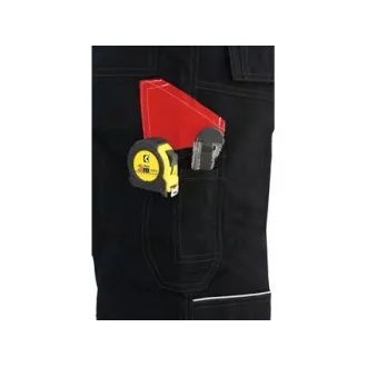 Pantaloni cu talie CXS ORION TEODOR, barbati, negru-rosu, marimea 50