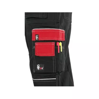 Pantaloni in talie CXS ORION TEODOR, barbati, negru-rosu, marimea 52