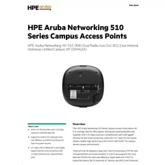 HPE Aruba Networking AP-515 (RW) Antene interne radio duale 4x4/2x2 802.11ax Unified Campus AP RENEW Q9H62A