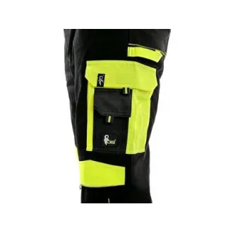 Pantaloni talie CXS SIRIUS BRIGHTON, iarna, barbati, negru-galben, marimea 60-62