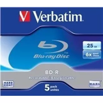 VERBATIM BD-R SL (pachet de 5) Blu-Ray / Jewel / 6x / 25GB VERBATIM BD-R SL (pachet de 5) Blu-Ray / Jewel / 6x / 25GB