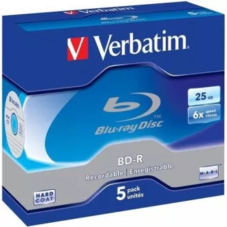VERBATIM BD-R SL (pachet de 5) Blu-Ray / Jewel / 6x / 25GB VERBATIM BD-R SL (pachet de 5) Blu-Ray / Jewel / 6x / 25GB