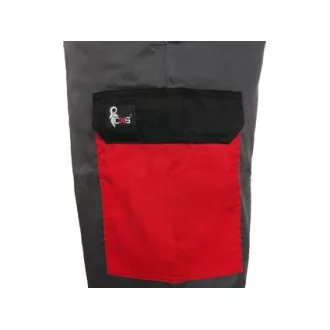 Pantaloni CXS PHOENIX CEFEUS, gri-rosu, marimea 48