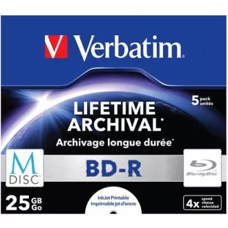 VERBATIM MDDisc BD-R (pachet de 5) Jewel / 4x / 25GB