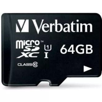 Card VERBATIM MicroSDXC 64GB Premium, U1 + adaptor