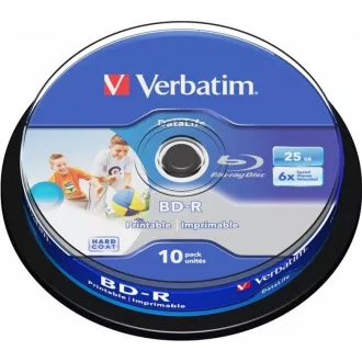 VERBATIM BD-R SL Datalife (pachet de 10) Blu-Ray / Spindle / 6x / 25 GB Wide Printable