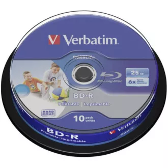 VERBATIM BD-R SL Datalife (pachet de 10) Blu-Ray / Spindle / 6x / 25 GB Wide Printable