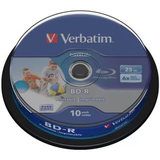 VERBATIM BD-R SL Datalife (pachet de 10) Blu-Ray / Spindle / 6x / 25 GB Wide Printable