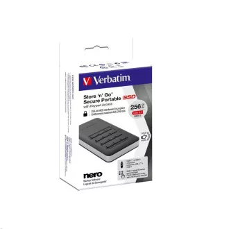 SSD extern VERBATIM Incl.KEYPAD 256GB USB3.1 GDPR