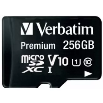 Card MicroSDXC VERBATIM 256GB Premium, U1 + adaptor