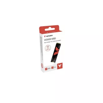SSD VERBATIM Vi3000 SSD intern PCIe NVMe M.2 512 GB, W 2500/ R 3300 MB/s