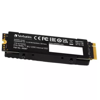 SSD VERBATIM Vi7000G intern PCIe NVMe M.2 SSD 1TB, viteză de transfer de 5500/ 7400 MB/s