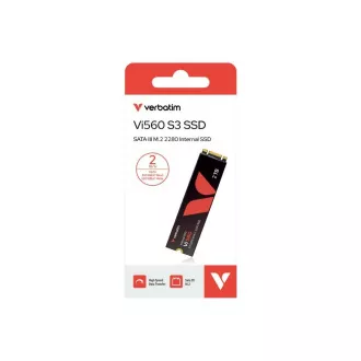 SSD VERBATIM Vi560 S3 M.2 2TB SATA III, Viteză de transfer de 550/500MB/s