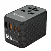 VERBATIM Adaptor de călătorie universal încărcător UTA-05 GaN III, 65W