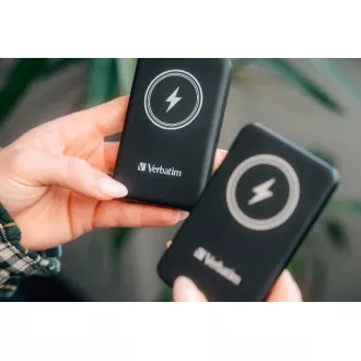 Baterie externă VERBATIM Charge 'n' Go, magnetică, 5000 mAh, USB-C, neagră