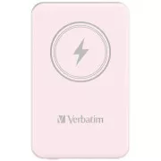 VERBATIM Power bank Charge 'n' Go, magnetic, 5000 mAh, USB-C, roz