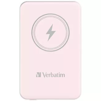 VERBATIM Power bank Charge 'n' Go, magnetic, 5000 mAh, USB-C, roz VERBATIM Power bank Charge 'n' Go, magnetic, 5000 mAh, USB-C, roz