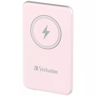 VERBATIM Power bank Charge 'n' Go, magnetic, 5000 mAh, USB-C, roz VERBATIM Power bank Charge 'n' Go, magnetic, 5000 mAh, USB-C, roz