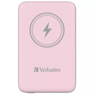 Baterie externă VERBATIM Charge 'n' Go, magnetică, 10000 mAh, USB-C, roz