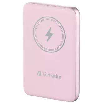 Baterie externă VERBATIM Charge 'n' Go, magnetică, 10000 mAh, USB-C, roz