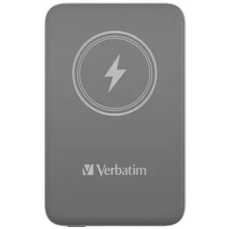 Baterie externă VERBATIM Charge 'n' Go, magnetică, 10000 mAh, USB-C, gri Baterie externă VERBATIM Charge 'n' Go, magnetică, 10000 mAh, USB-C, gri