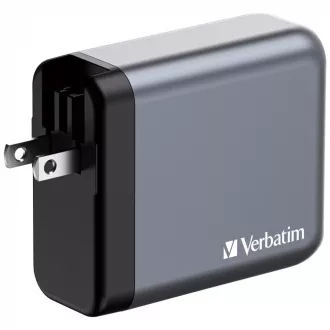 Încărcător de rețea VERBATIM GaN GNC-100, 100W, 3x USB-C, 1x USB