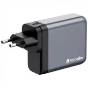 Încărcător de rețea VERBATIM GaN GNC-200, 200W, 3x USB-C, 1x USB