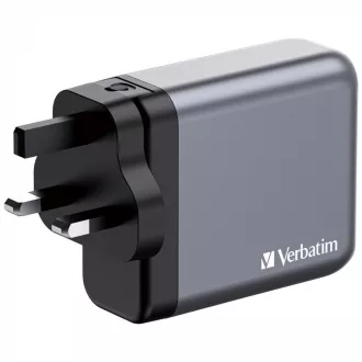 Încărcător de rețea VERBATIM GaN GNC-200, 200W, 3x USB-C, 1x USB