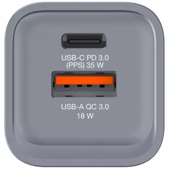 Încărcător de rețea VERBATIM GaN GNC-35, 35W, 1x USB-C, 1x USB Încărcător de rețea VERBATIM GaN GNC-35, 35W, 1x USB-C, 1x USB