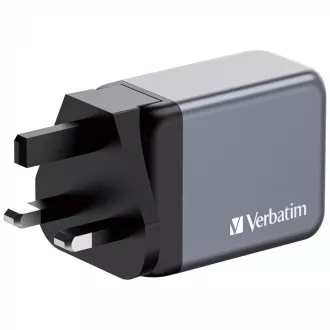 Încărcător de rețea VERBATIM GaN GNC-65, 65W, 2x USB-C, 1x USB Încărcător de rețea VERBATIM GaN GNC-65, 65W, 2x USB-C, 1x USB