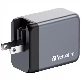 Încărcător de rețea VERBATIM GaN GNC-65, 65W, 2x USB-C, 1x USB Încărcător de rețea VERBATIM GaN GNC-65, 65W, 2x USB-C, 1x USB
