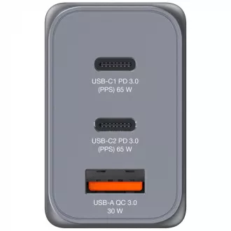 Încărcător de rețea VERBATIM GaN GNC-65, 65W, 2x USB-C, 1x USB Încărcător de rețea VERBATIM GaN GNC-65, 65W, 2x USB-C, 1x USB