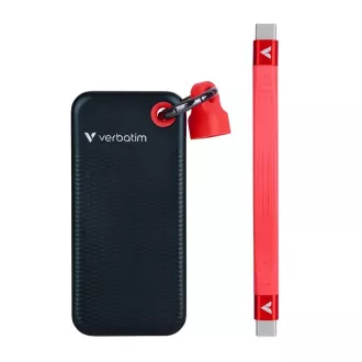 SSD extern VERBATIM 1TB Pocket USB3.2 Gen 2, negru/rosu