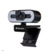 Cameră web VERBATIM AWC-02 Full HD 1080p cu focalizare automată, microfon, lumină
