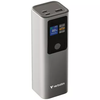 Baterie externă VERBATIM Charge 'n' Go, 27000 mAh, 2x USB-C 140W, 1x USB-A 18W, Gri