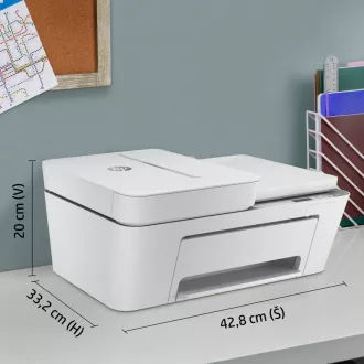 HP All-in-One Deskjet 4120e HP + (A4, 8, 5/5, 5 ppm, USB, Wi-Fi, BT, imprimare, scanare, copiere, ADF)