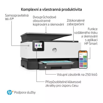 HP All-in-One Officejet Pro 9010e HP + (A4, 22 ppm, USB 2.0, Ethernet, Wi-Fi, imprimare, scanare, copiere, FAX, duplex, ADF)