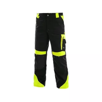 Pantaloni cu talie CXS SIRIUS BRIGHTON, 170-176cm, negru-galben, marimea 62