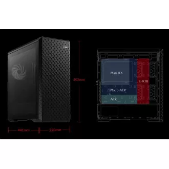 Carcasă ADATA XPG DEFENDER PRO Mid-Tower, fără sursă de alimentare, ventilator 3x 120mm ARGB, negru Carcasă ADATA XPG DEFENDER PRO Mid-Tower, fără sursă de alimentare, ventilator 3x 120mm ARGB, negru