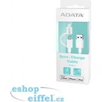 Cablu ADATA Sync & Charge Lightning - USB A 2.0, 100cm, plastic, alb