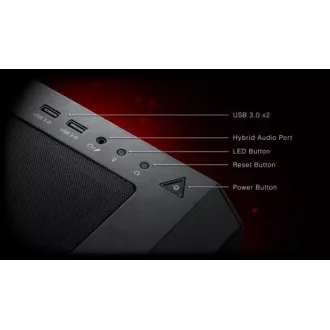 Carcasă ADATA XPG STARKER AIR Mid-Tower, fără sursă de alimentare, 1x 120mm + 1x 120mm ARGB, Negru
